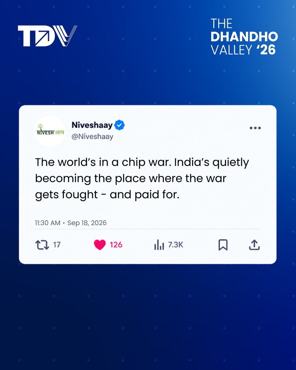 niveshaay's tweet photo. What powers the next wave might matter as much as the wave itself.
#TheDhandhoValley #TDV #Niveshaay #Space #AI #Compute #Indiax https://t.co/tn8M1qIeFO