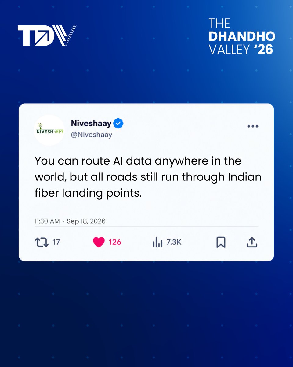 niveshaay's tweet photo. What powers the next wave might matter as much as the wave itself.
#TheDhandhoValley #TDV #Niveshaay #Space #AI #Compute #Indiax https://t.co/tn8M1qIeFO