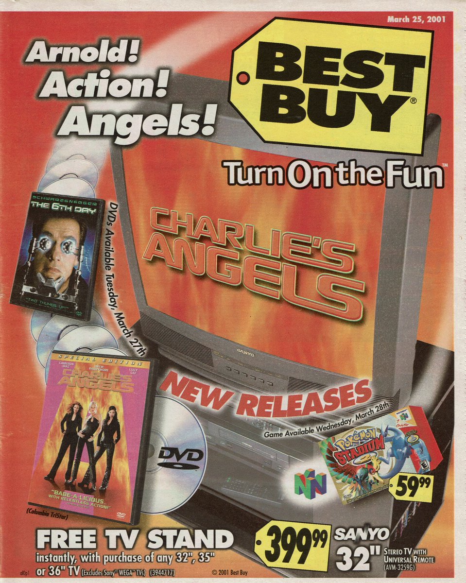 TanookiKuribo's tweet photo. For no reason, here’s some high-res scans of a Best Buy newspaper circular from March 2001. https://t.co/mXjDs0sAHE