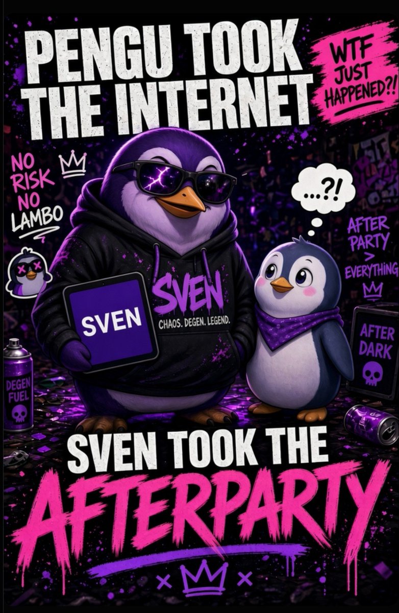 Timmycrz's tweet photo. $PENGU took the internet.
$SVEN took the afterparty. ๐ฃ๐ง
Hand-drawn chaos, built different on Argus. No fluff, just pure degen energy.
Live on argus
CA: 0x6fF9b0e138A2C9bc2Ce8c07f0651a7d83b5Ed725
#Sven #Memecoin #ArcNetwork #Arc https://t.co/RaaHfjsyhB