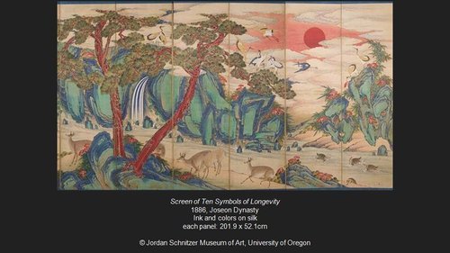 7btsfilmout's tweet photo. BTS have dropped their 2026 BTS 달마중 [DALMAJUNG] x The National Museum of Korea Merch teaser videos.

The BTS Dalmajung art work is reflective of Korean folk art painting using the visual language of MINHWHA, — in particular Sipjangsaengdo (Painting of Ten Symbols of Longevity. Elements of nature symbolic of eternal youth. These symbols are: the sun, clouds, mountains, water, pine trees, turtles, deer, cranes, peaches, and the mushroom herb of eternal youth).

☀️ Sun (해) – Represents light, warmth, and the eternal cosmic force.

☁ Clouds (구름) – Symbolise the ethereal and divine realm surrounding the heavens.

⛰️ Mountains/Rocks (산과 돌) – Stand for stability, permanence, and unchanging strength.

🌊 Water (물) – Signifies the continuous, flowing source of life and purity.

🌲 Pine Trees (소나무) – Represent resilience and steadfast endurance because they stay green through harsh winters.

🐢 Turtles (거북) – Symbolise great wisdom and extraordinarily long lifespans.

🦌 Deer (사슴) – Stand for grace, purity, and the mythical search for healing plants.

🪶 Cranes (학) – Represent noble purity, long life, and spiritual messengers to heaven.

🍑 Peaches (복숭아) – The mythical fruit of immortality from heavenly orchards.

🍄 Mushroom of Immortality (불로초 / Bullocho) – A miraculous fungus believed to prevent aging and death.

Some of these symbols have been interlaced with 방탄소년단 which makes it look like the actual landscape for these symbols.
Not far from the #BTS_WORLDTOUR_ARIRANG VCR of the members representing elements on the Taegeukgi. 
🔗https://t.co/0HujjB3leD

The art work also highlights 문자도 (Munjado), a traditional Korean style of painting where superimpose depictions of symbolic animals, birds, fish, plants, as well as lyrical scenes are marged with Chinese ideographs/ Characters/ calligraphy. 

BTS are tracing their Korean artistc tradition/ heritage. It's truly beautiful. I can't wait to see the merch.

#방탄소년단 #BTS #달마중 #DALMAJUNG #국립중앙박물관