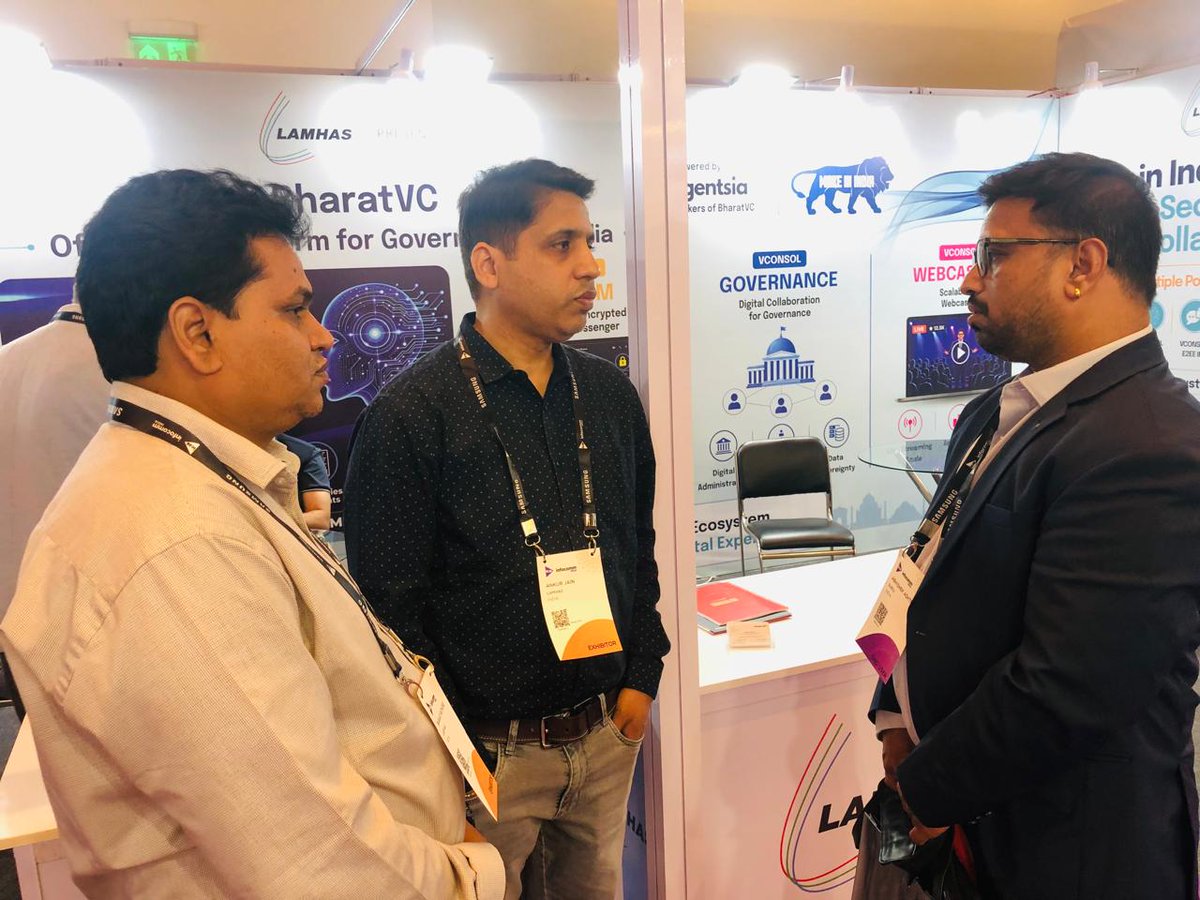 lamhassatellite's tweet photo. A fantastic conclusion to #InfoCommIndia2026

Day 3 wrapped up three exciting days of conversations, demos &amp; connections around #VCONSOL solutions by Lamhas, powered by Techgentsia – Maker of BharatVC.

Thank you to everyone who visited us!

#Lamhas #BharatVC https://t.co/pHw3EWTQ5C