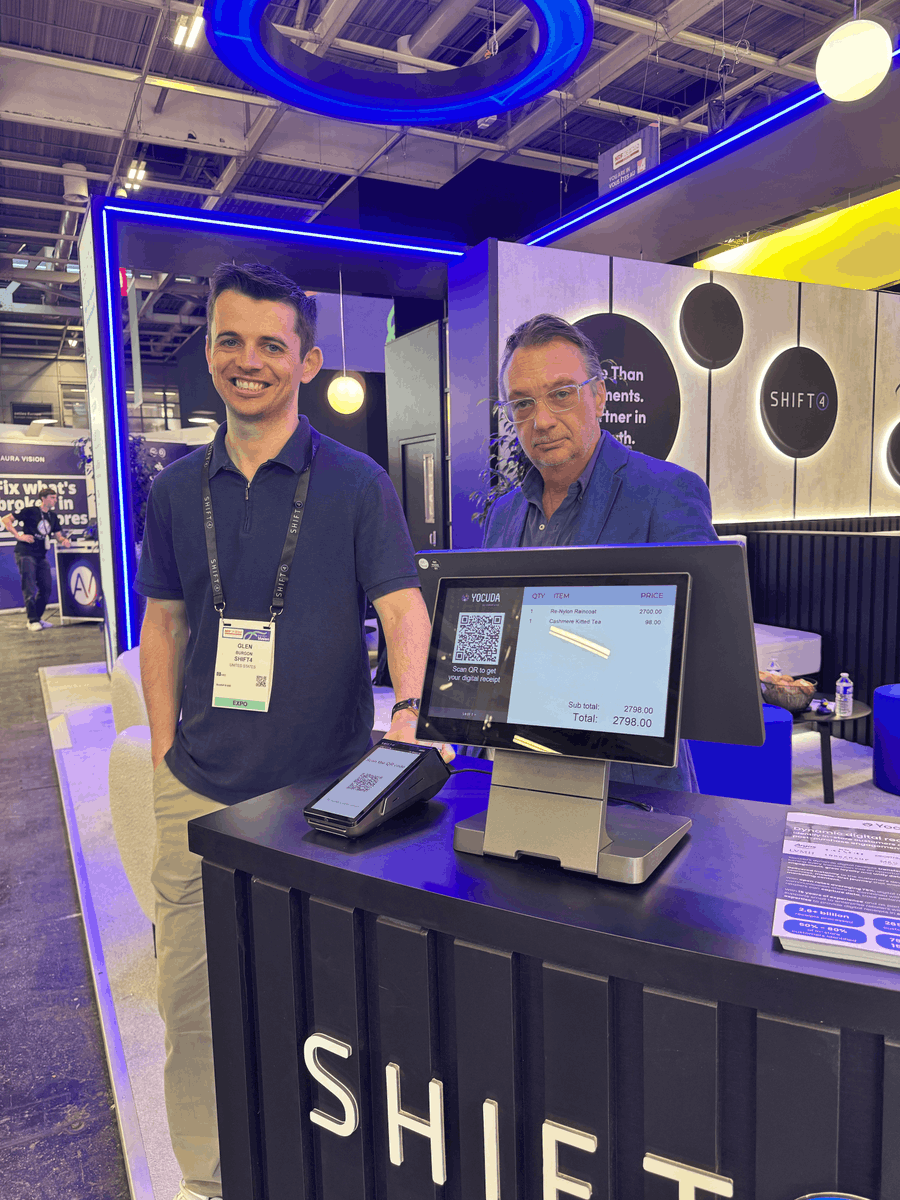 Shift4's tweet photo. That’s a wrap on @NRFEurope! 🇫🇷

A great few days in Paris connecting with customers, partners and industry peers — and sharing how Shift4 is improving the shopping experience and making commerce simpler for retailers around the world.

Thanks to everyone who stopped by to connect with our team!