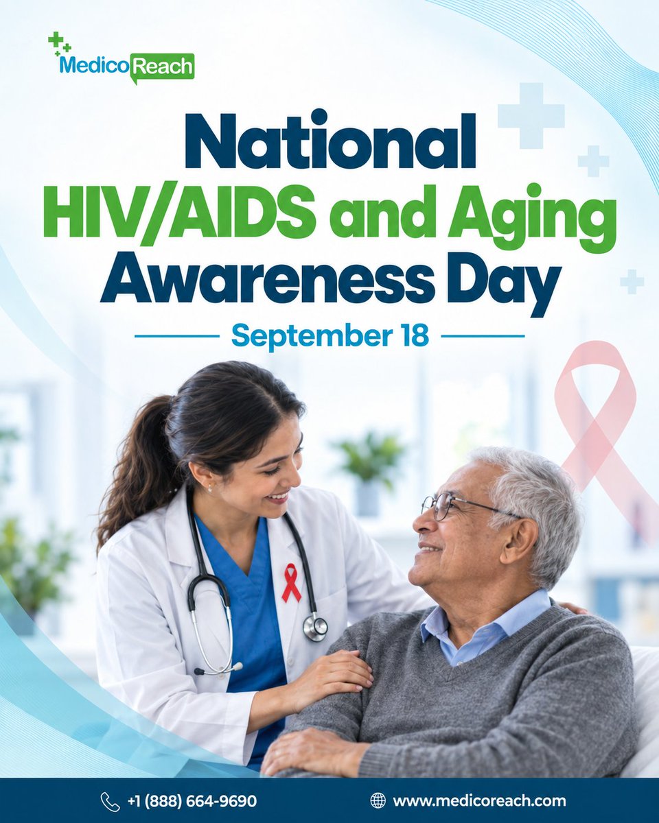 MedicoReach's tweet photo. Awareness matters at every age.

On National HIV/AIDS and Aging Awareness Day, we highlight the importance of HIV education, testing, treatment, and support for older adults.

- Team MedicoReach

#NHAAD #HIVAwareness #HealthyAging https://t.co/IJYeKnQ48W