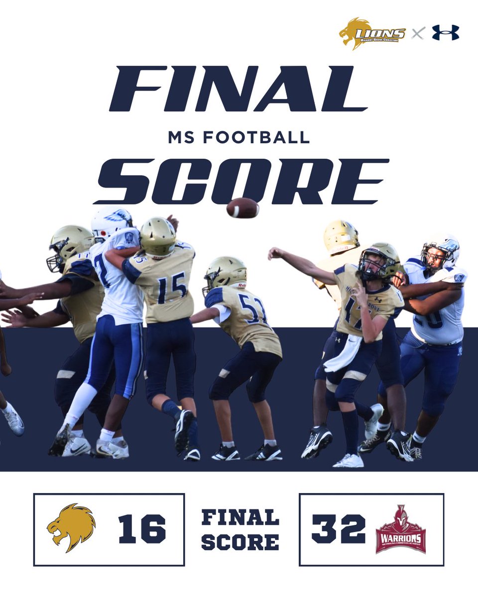 HGCSAthletics's tweet photo. .
Final from 9.17.26
.
#HGCS #HGCSLions #LionNation
#HickoryGroveChristian
. https://t.co/EQIfXWib07