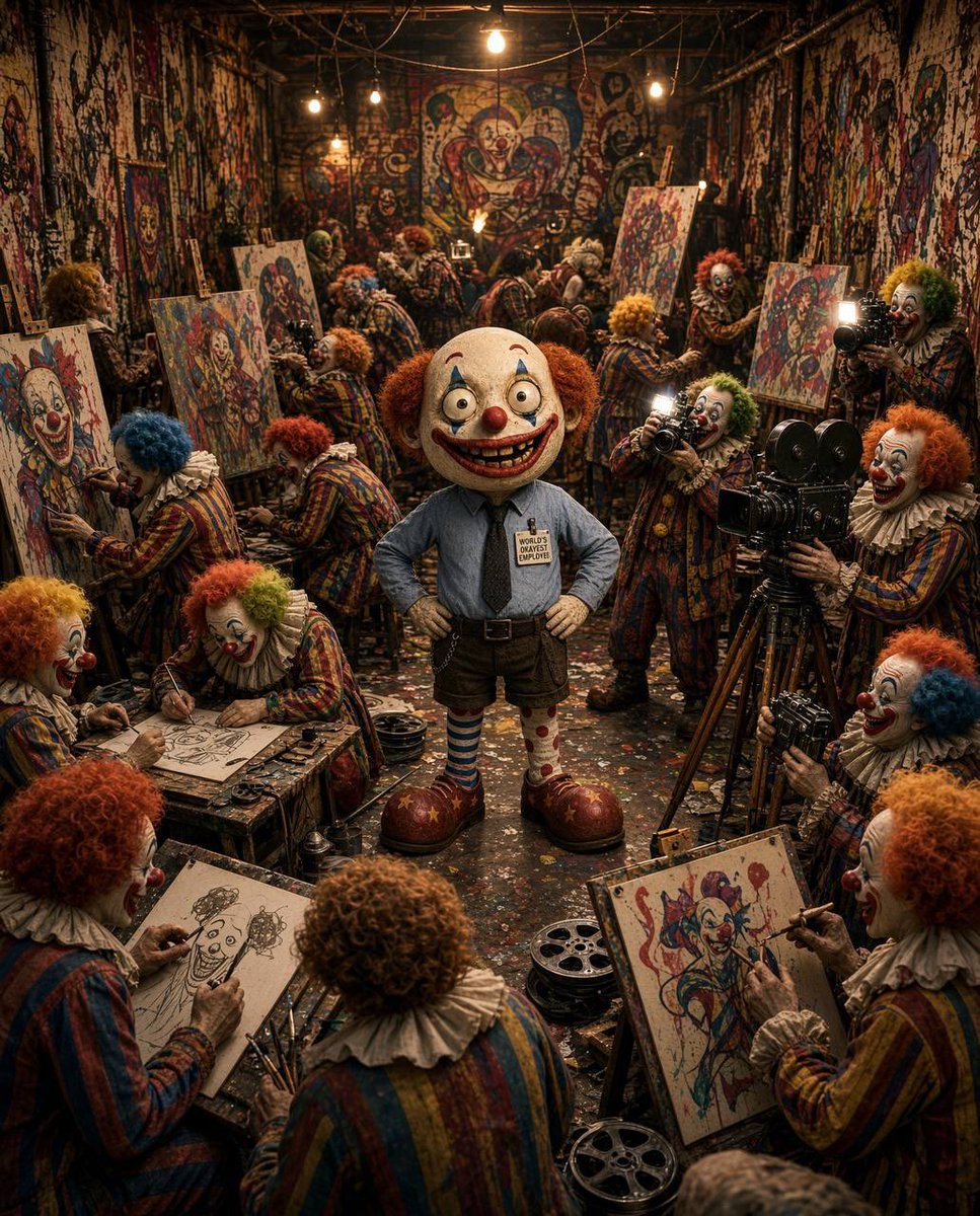 clown_pf's tweet photo. Memes aren’t the marketing. The memes ARE the culture.

Welcome to CLOWN.

🤡

solana:EpY9EurXwPnQbVM6fk84goG1kBf9K3GZRCuqgV6Tpump https://t.co/1pmOIvDFOd