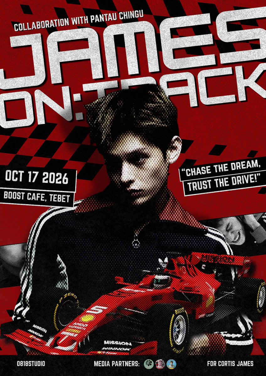 juhuhun's tweet photo. 2026 #赵雨凡 𝐁𝐈𝐑𝐓𝐇𝐃𝐀𝐘 𝐂𝐀𝐅𝐄 𝐄𝐕𝐄𝐍𝐓

🏎️🏁…𝐉𝐀𝐌𝐄𝐒: 𝐎𝐍 𝐓𝐑𝐀𝐂𝐊
             𝙘𝙝𝙖𝙨𝙚 𝙩𝙝𝙚 𝙙𝙧𝙚𝙖𝙢, 𝙩𝙧𝙪𝙨𝙩 𝙩𝙝𝙚 𝙙𝙧𝙞𝙫𝙚 ˚. ᵎᵎ

🕹️ 17 Oktober 2026
🏁 Boost Cafe, Tebet
🖥️ RSVP: https://t.co/kDEjm0cw28 

#JAMES_OnTrack_inJakarta #JAMES #CORTIS https://t.co/nrlhsDgoU3