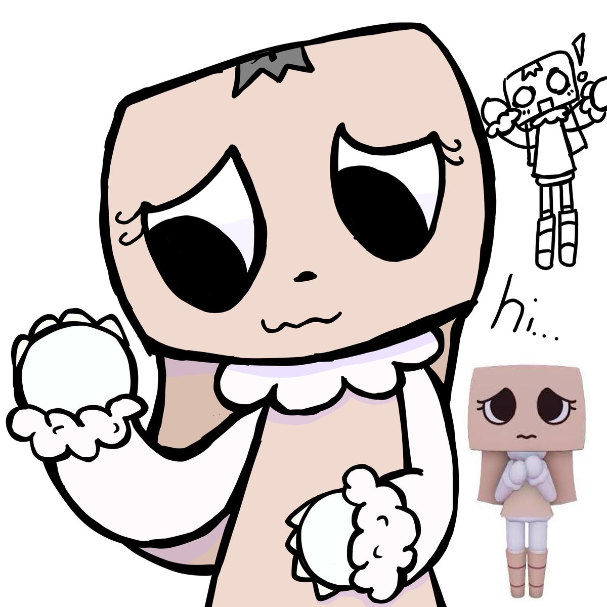 CL0VER0N's tweet photo. Its peanut from somnis engine #somnisengine #fanart i did a solo and got to zone 24 with peanut so i decided to draw her https://t.co/LtyPQ1BxLb