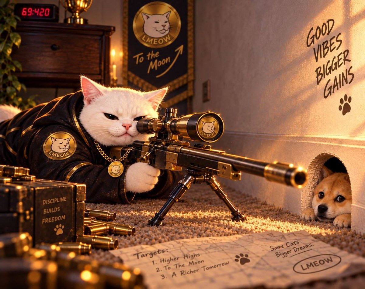 LMEOWxProphecy's tweet photo. Eyes on the target.
Paws on the trigger.

Cat season is personal. 😼😹
$LMEOW https://t.co/diY4i5k26N