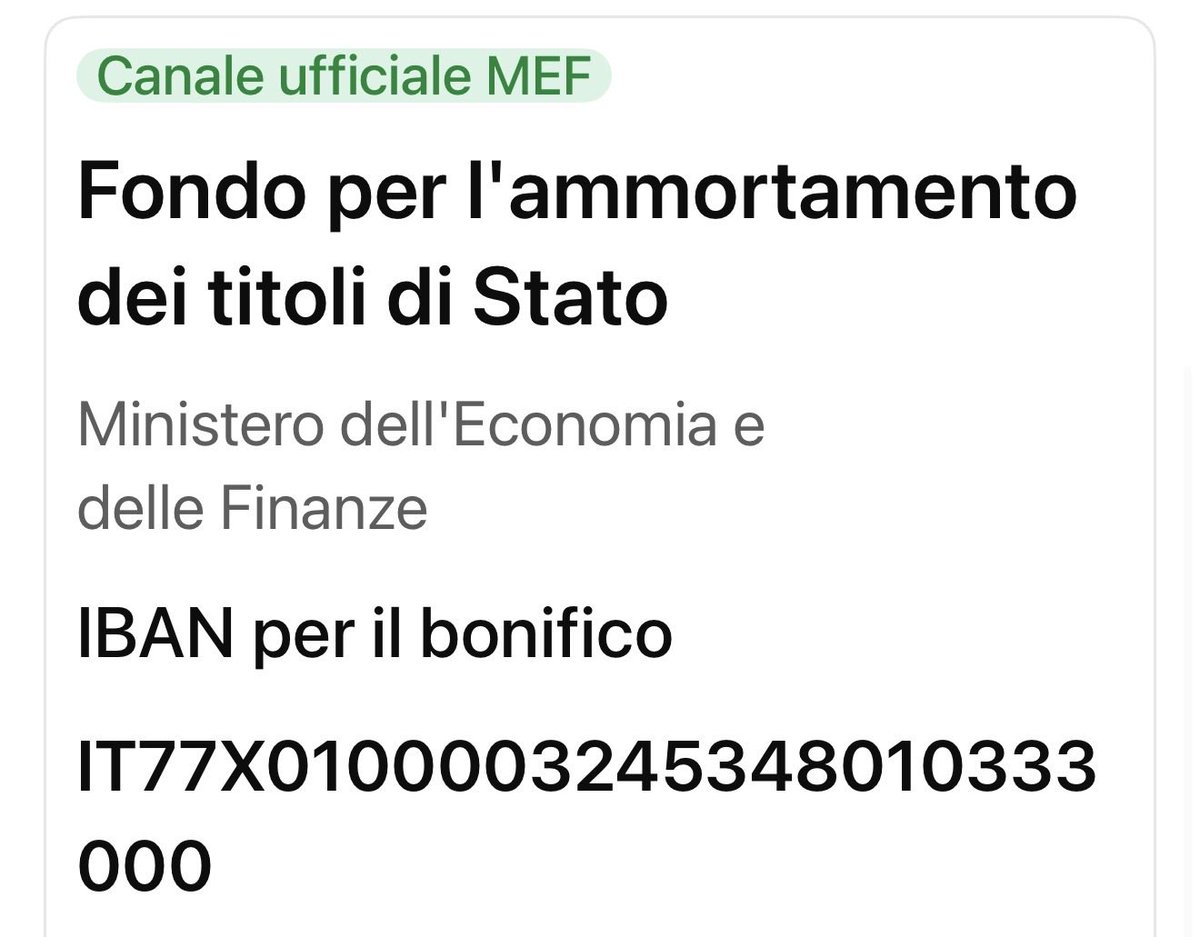 LucioMalan's tweet photo. Avviso a tutti coloro che attaccano il Governo Meloni sull’esenzione dal BOLLO AUTO per 14 milioni di veicoli:
🟦Avete sempre la possibilità di versare la somma ora non più dovuta (o anche di più, se volete) a questo conto corrente del Ministero dell’Economia e delle Finanze. Consigliatelo anche agli amici e ai vostri elettori. Causale: “Versamento equivalente al bollo auto odiosamente abolito dal Governo”. Oppure: “In memoria del Bollo Auto, improvvisamente scomparso.”