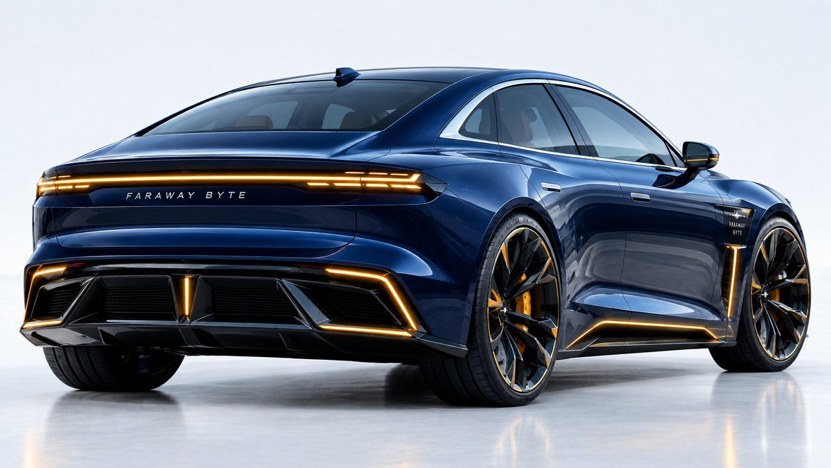 FarawayByte's tweet photo. Meet the Faraway Byte, Back View. 🚗✨
#FarawayByte #ConceptCar #FutureTech #FutureCars #CarDesign #fyp https://t.co/TliKC2sX1s