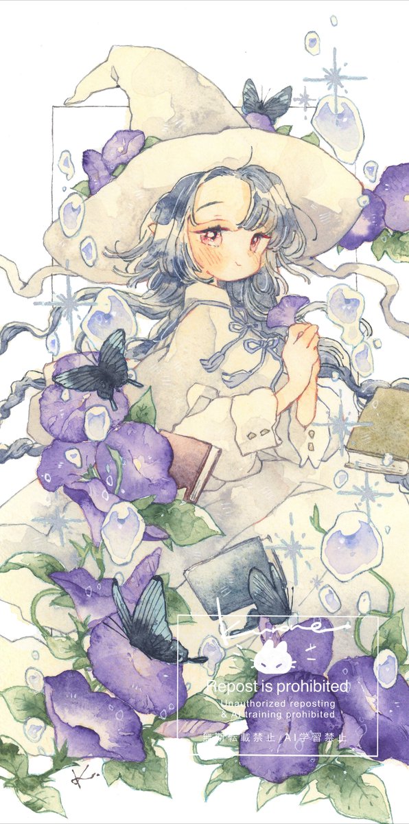 kurotarut's tweet photo. 夏の図書室🦋#透明水彩 https://t.co/a6c6LDpRTB