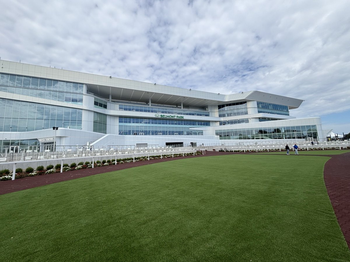 RealGregWolf's tweet photo. Exciting moment years in the making for @TheNYRA , New York, and all of racing for the grand opening of the new #BelmontPark - the wait is over. 
Live coverage all afternoon today on Fox family of networks. Beginning 1pm ET on FS2. https://t.co/Zr9whuB2IB