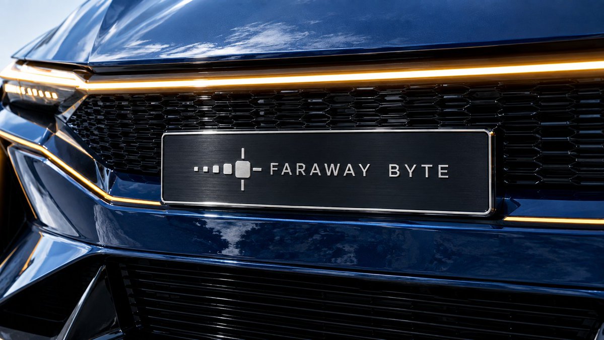 FarawayByte's tweet photo. Meet the Faraway Byte, Front View. 🚗✨
#FarawayByte #ConceptCar #FutureTech #FutureCars #CarDesign #fyp https://t.co/mPF7pNBPDy