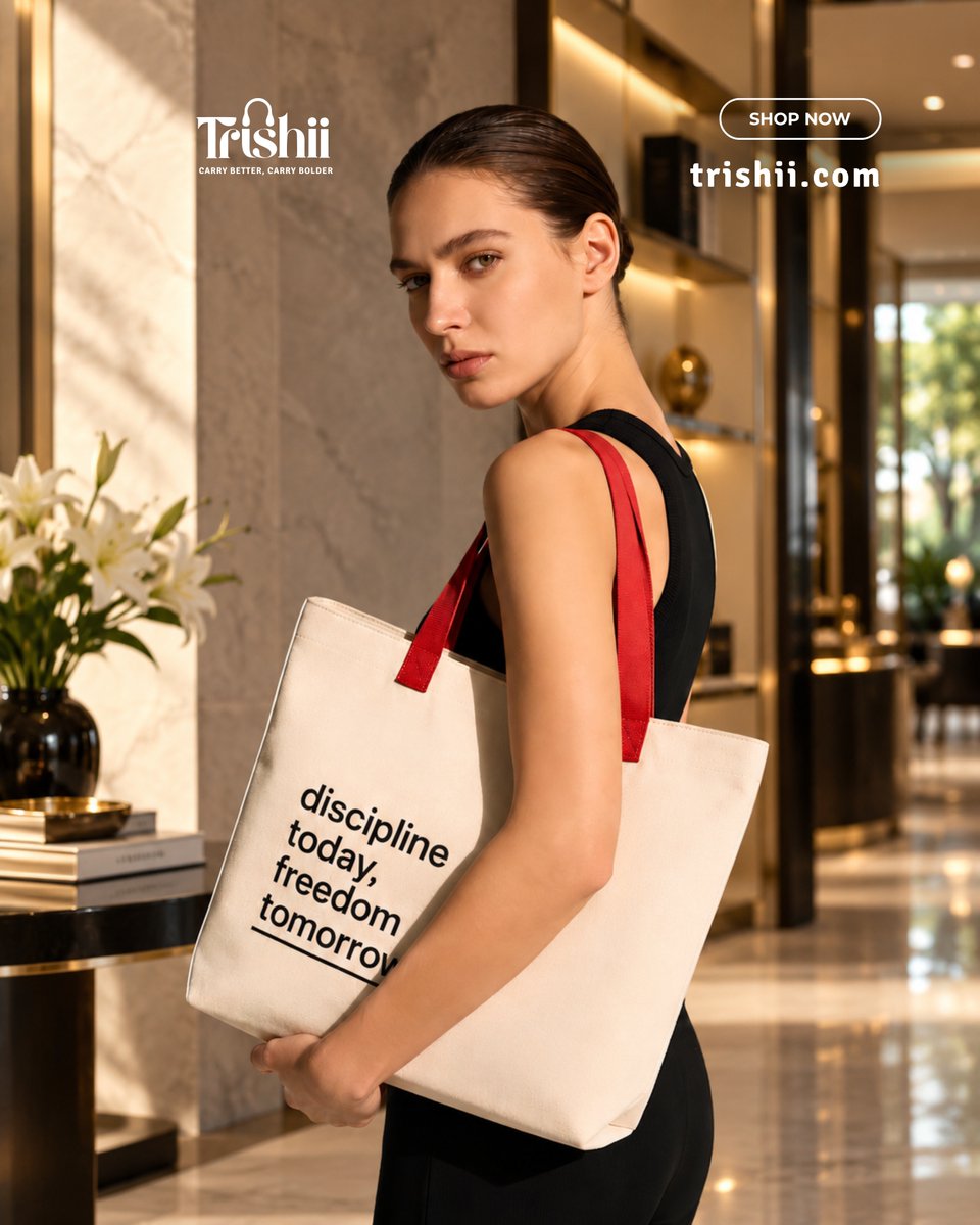 Mytrishii's tweet photo. More than a tote—it is a bold reminder to choose discipline today and freedom tomorrow.
Carry your statement.
+91 90125 11511 https://t.co/fQAOTMVPRj
[Trishii, Canvas Tote Bag, Statement Tote, Printed Bag, Lifestyle Accessories]
#trishii #canvastotebag #statementtote #printedbag https://t.co/ugy9V5Rubh