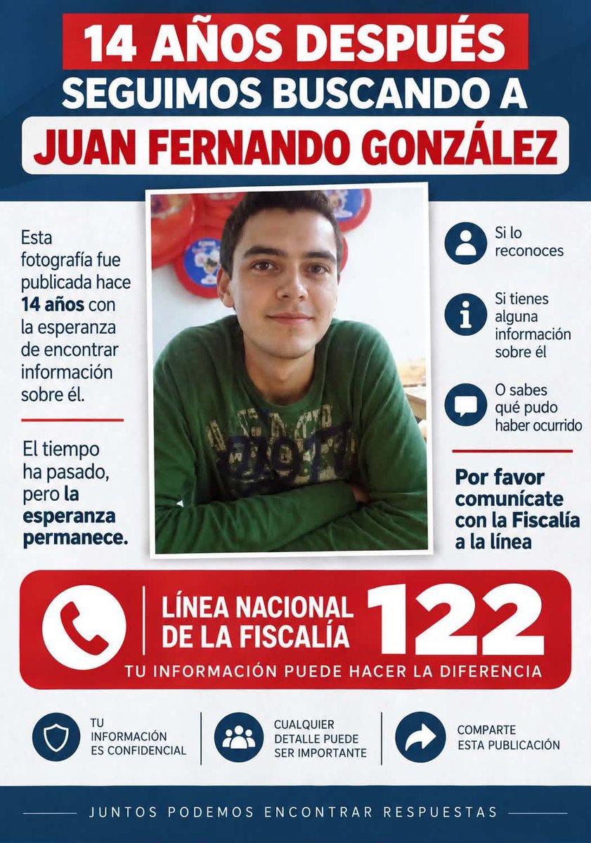 MiOriente's tweet photo. AYUDA

Madre de La Ceja sigue buscando a su hijo Juan Fernando, desaparecido hace 14 años en Medellín. 

@FicoGutierrez @AndresJRendonC https://t.co/AdLzneetFX