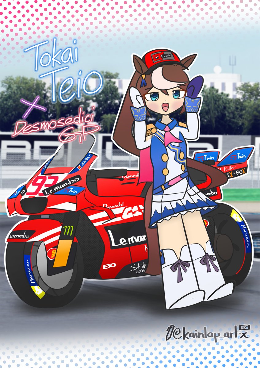 kainlap_art's tweet photo. Tokai Teio x Ducati Desmosedici GP 🏍
#ウマ娘 #トウカイテイオー #motogp #umamusume #tokaiteio #DucatiLenovoTeam https://t.co/Mcg2E5L7MT