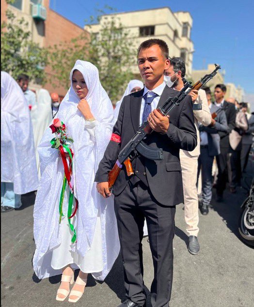 NiohBerg's tweet photo. This is a mass regime led marriage ceremony inside Iran today.

Nobody is Iranian.

They are all Afghans.

Iran's birthrates are some of the lowest on Earth, while Afghanistan has some of the highest. The islamic regime's aim is to replace native secular Iranians with foreign fanatical shia muslims. 

The Great Replacement isn't just happening in the West.