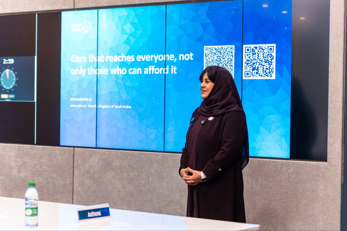 DrSelwa's tweet photo. فخورة بفوز @sdm_ai بمسابقة الابتكار التقني العالمي من KPMG  على مستوى المملكة، من بين أكثر من 1,300 شركة تقدمت للجائزة، وبعد منافسة جمعت نخبة من الشركات التقنية والابتكارات في السعودية.

هذا الفوز يحمل بالنسبة لي معنى أكبر من الجائزة نفسها، فهو تقدير لرؤية آمنّا بها منذ البداية، ولما بناه فريق سدم من تقنيات صحية سعودية، ولرحلة مستمرة لتحويل البحث والعلم والابتكار إلى حلول تصنع أثرًا حقيقيًا في حياة المرضى.

بالنسبة لي، هذا الإنجاز يؤكد أن ما يُبنى هنا في المملكة قادر على الوصول إلى أبعد من حدودها؛ أن نبتكر في السعودية، ونطوّر في السعودية، وننافس عالميًا.

والخطوة القادمة بإذن الله إلى لشبونة 🇵🇹، حيث سنمثل المملكة في النهائيات العالمية خلال Web Summit، أمام شركات وابتكارات من أكثر من 20 دولة حول العالم.

أعتز بفريق سدم، وبكل ما أنجزناه معًا، وبشرف حمل اسم المملكة ومشاركة قصة ابتكار سعودي بدأت من هنا… برؤية عالمية، وطموح لا يعرف الحدود.

بدأنا من السعودية… والآن نحمل ابتكارها إلى العالم. 🇸🇦🌍