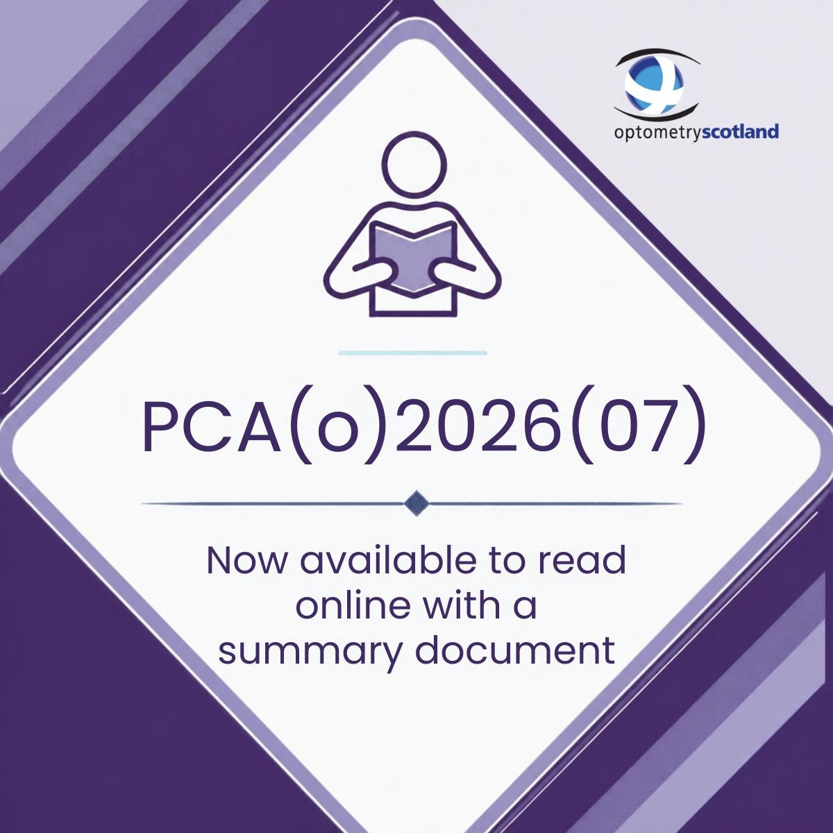 OptomScotland's tweet photo. PCA(O)2026(07) is now available to read, alongside a short OS summary highlighting the key points for members

👉 Read the PCA and OS Summary are available on our website here: https://t.co/18DHXX752x https://t.co/7NopMUrfay