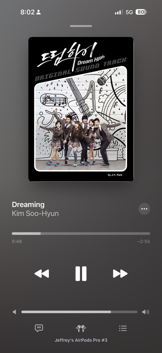 jeffteves's tweet photo. I was listening to Kim Soo-hyun’s “Dreaming” while walking my dog outside and got a bit emotional coz I thought of this scene in Dream High. 😢 https://t.co/PKT0N0meHl