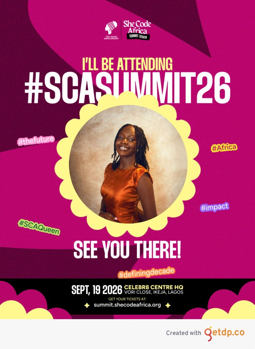 SCAOAU's tweet photo. Match the energy or watch from the sidelines. π
πΎπ₯
#SCASUMMIT26 #SCAQueen #DefiningDecade #WomenInTech
(3/3) https://t.co/V6NnS01koS