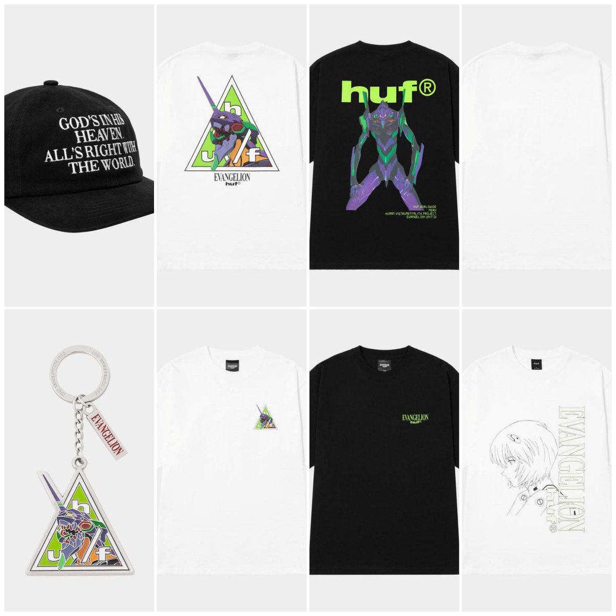 fullress's tweet photo. HUF × EVANGELION 2026 FW コラボコレクションが9/19 10:00 発売 (ハフ エヴァンゲリオン)

https://t.co/GsReLsLX6m https://t.co/fcfrwOrGZm