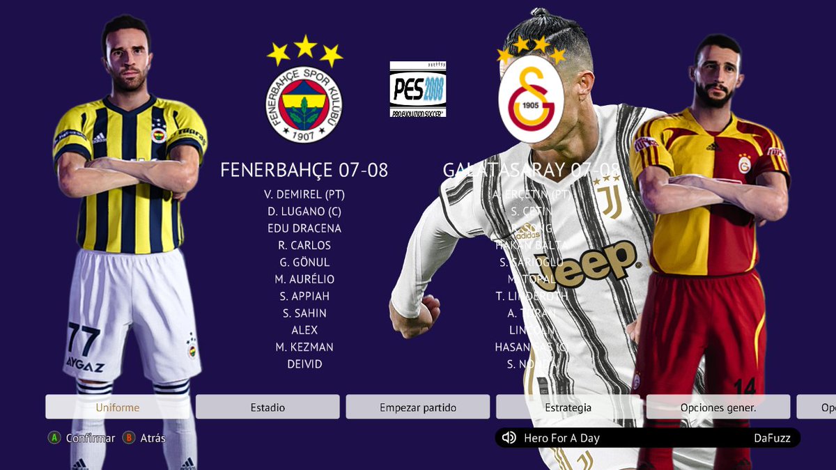 DePrimeraPatch's tweet photo. El clásico turco! #galatasaray #Fenerbahçe #pes2021 #pesclassic #pes2008 https://t.co/43G5yZAkri