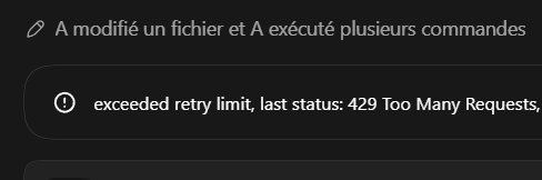 DFintelligence's tweet photo. Bon ben au cas où certain se posent la quesiton il y a bien du rate limite :( ........ https://t.co/bpKdVJmQbk