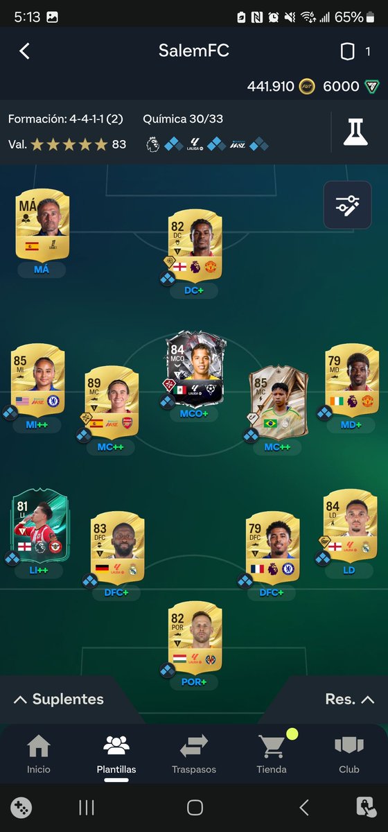 MiniCap01's tweet photo. @JuniorSintress Por ahora así mismo con 400k de presupuesto y 6k de fc points para mañana a ver si froto la lámpara y sale un OTW https://t.co/5vIfIwB0c3
