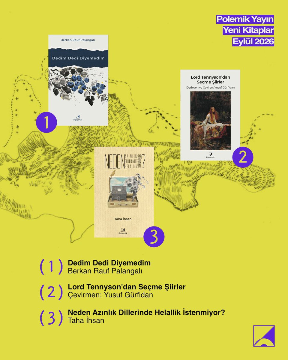polemikyayin's tweet photo. Yeni kitaplarımız "Dedim Dedi Diyemedim", "Lord Tennyson'dan Seçme Şiirler" ve "Neden Azınlık Dillerinde Helallik İstenmiyor" çıktı. 

Kitaplarımızı Kitapyurdu'ndan edinebilirsiniz. https://t.co/crxnPb4VHC