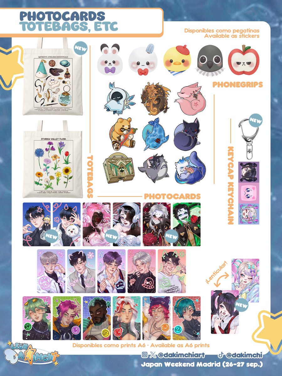 dakimchiart's tweet photo. 🫧CATÁLOGO JAPAN WEEKEND MADRID🫧

nos vemos ya el finde que viene.. pronto actualizaré con la ubicación del stand, pero mientras podéis echarle un ojo a las novedades que llevaré!
reservas abiertas por MD hasta el miércoles 23 🩵✨

#jwarte #japanweekend https://t.co/yw5iEO1oWm
