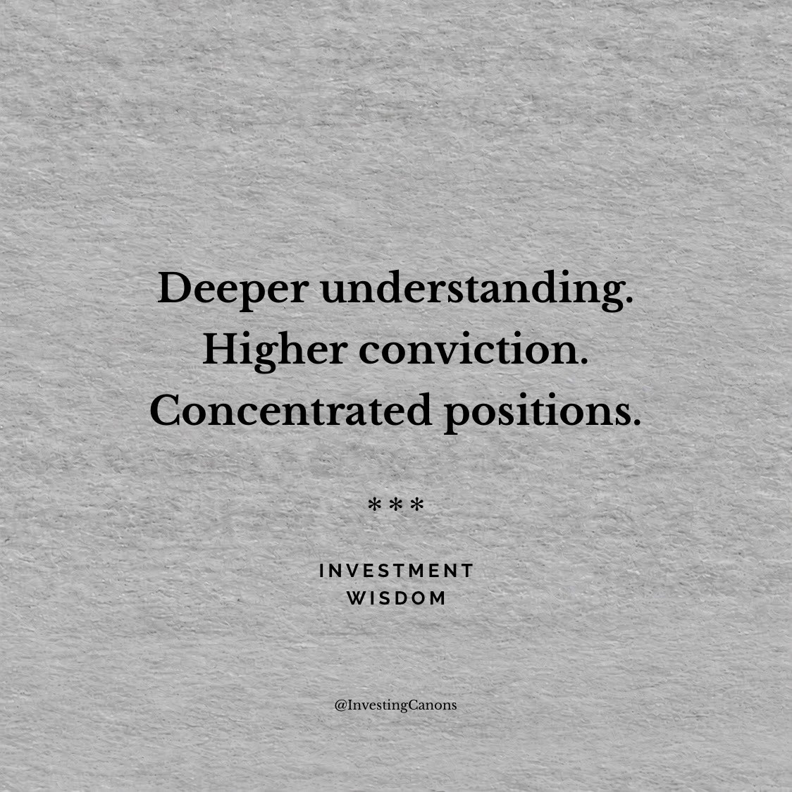 InvestingCanons's tweet photo. Charlie Munger: “The whole trick of the game is to have a few times when you know that something is better than average and invest only where you have that extra knowledge.”

Deeper understanding. Higher conviction. Concentrated positions.

Extreme aggression + Extreme patience https://t.co/a7Rpfn1wZx