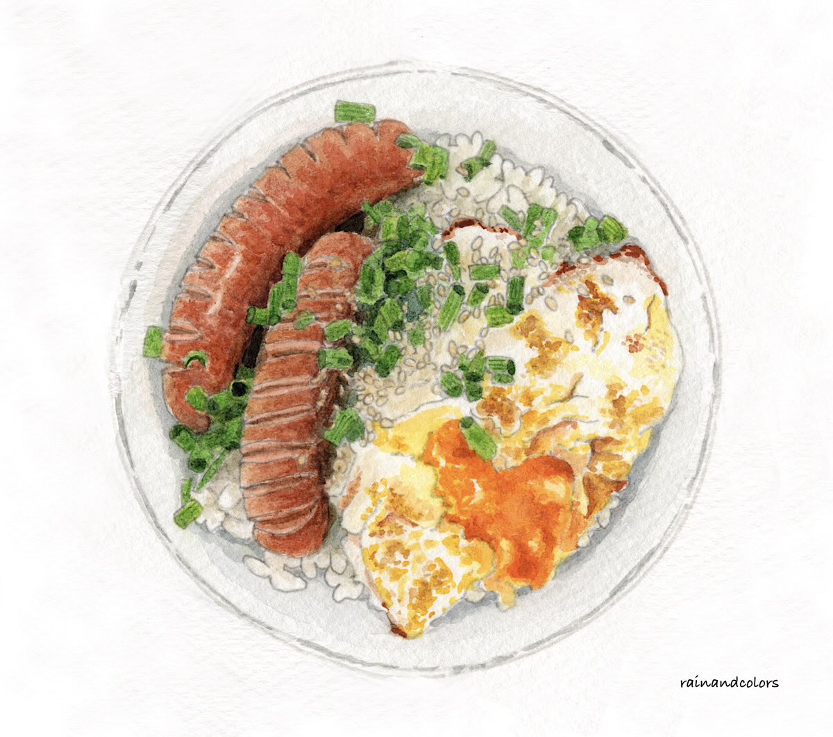 rainandcolors's tweet photo. 目玉焼き丼

2026
122×137mm
固形水彩絵具、水性ペン／水彩紙

こちらは企画展『foods moods』で展示した作品です。

#食べ物イラスト https://t.co/ZYfLgulVuX
