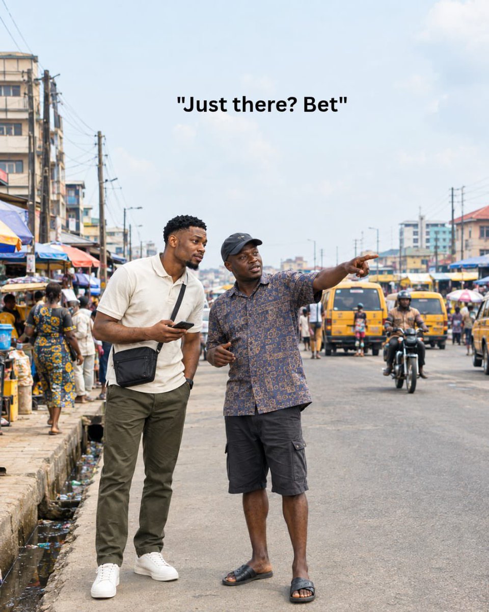 LagosRhythm's tweet photo. “I better get going…” “Just there? Bet!” 😂
And suddenly, you’re in a full-blown Lagos navigation crisis.
Because in Lagos, “just there” is not a location. It’s a challenge. 😭
How many landmarks do you need before you finally find your way? 👀

#LagosRhythm #WelcomeToLagos https://t.co/jClYRJhaZ7