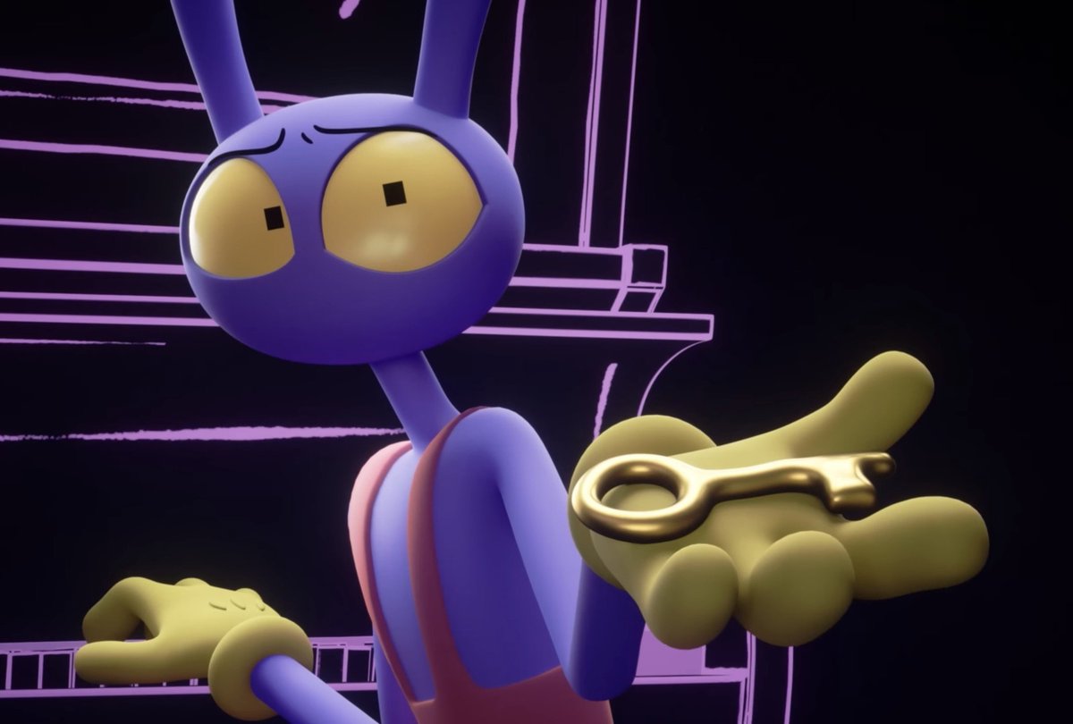 sapphicfunbun's tweet photo. i'm probably too funnybunny pilled but if i had to see jax give the key to his heart to everyone and not just pomni i would've walked out of the damn theater https://t.co/VIW1wPTNp6