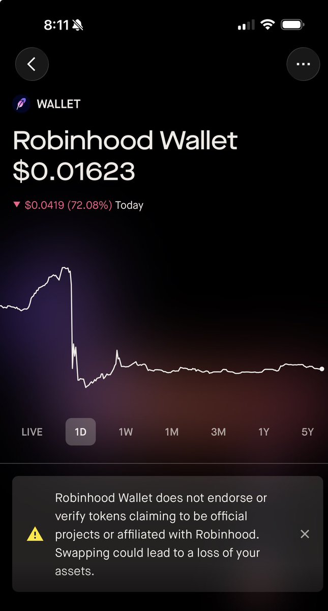 Jack8888w's tweet photo. To the people that say the warming is gone on $wallet. It is not. Just because you exit out of it doesn’t means it’s gone. I just took that screen shot 1 min ago https://t.co/wRMZLkCfsL