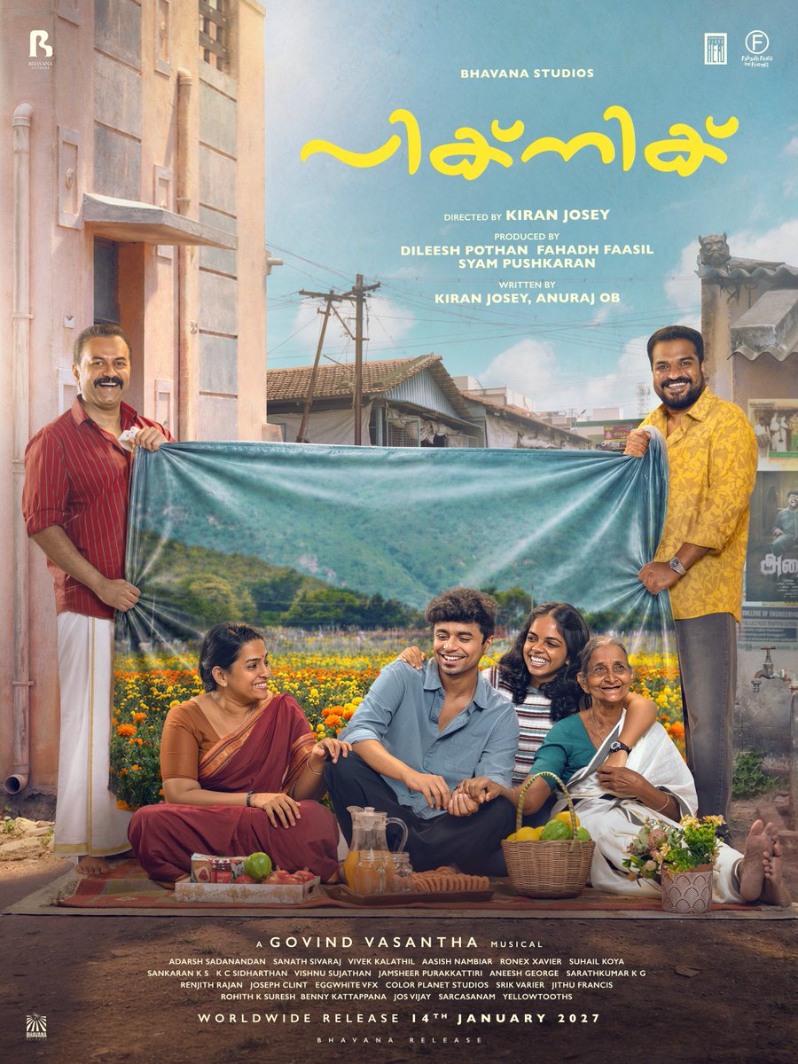 BhavanaRelease's tweet photo. After the most loved Premalu and BKU , Bhavana Studios with immense happiness would like to announce our next movie titled " PICNIC " ✨

#PicnicMovie #BhavanaStudios #SandeepPradeep #IndrajithSukumaran #DileeshPothan #FahadFaasil https://t.co/xHQhPvsbV4