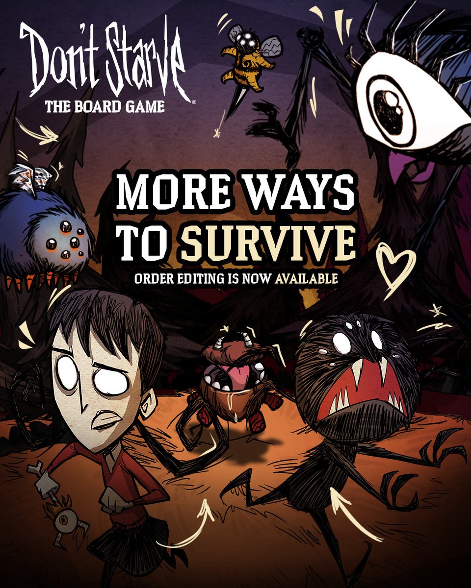 GCUtabletop's tweet photo. We’ve got some good news! Order Editing is now available in our Don’t Starve: The Board Game Pledge Manager.

This is the perfect opportunity to enhance your game!

👉 https://t.co/6jVM13a1XM

#boardgames #tabletopgames #dontstarve https://t.co/FR3F7YqNZc
