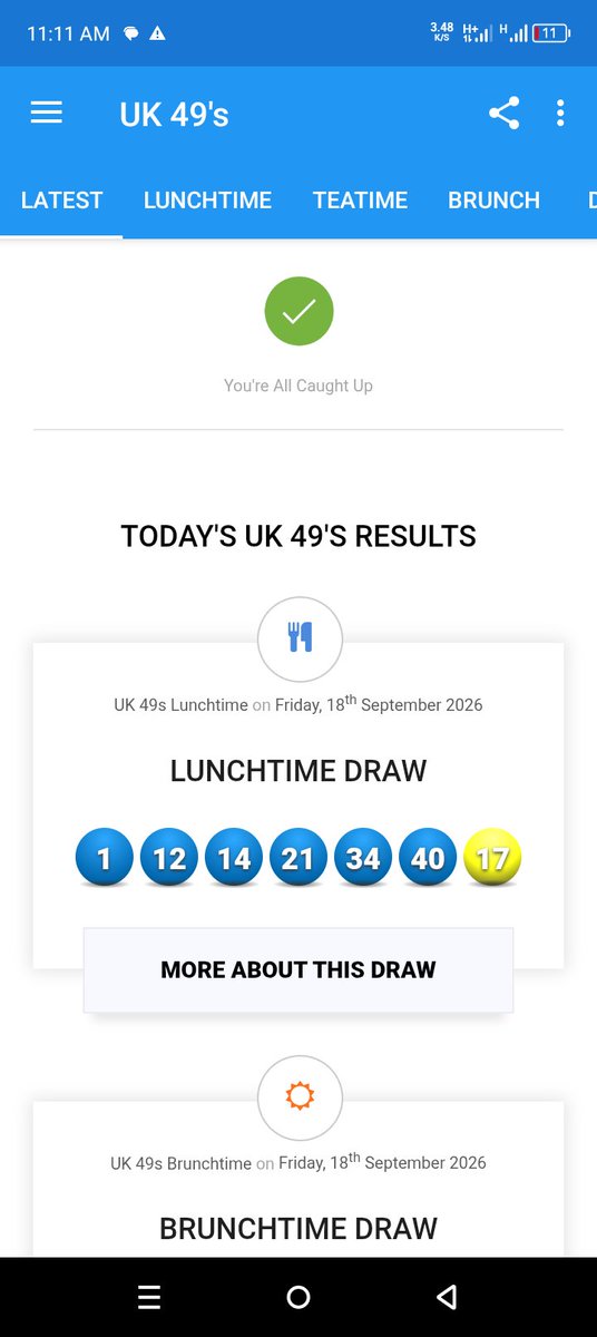 Mr_UK491's tweet photo. Congratulations 🎊 
 Both lunchtime and Teatime is a win 🏆.

Join us tomorrow morning 🌄 lets boom Together. 

Winning is 💯% sure and Guarantee. 

Registration is still on!!!

To join us whatsApp 
+2348057356000 https://t.co/FJh0zGayPf