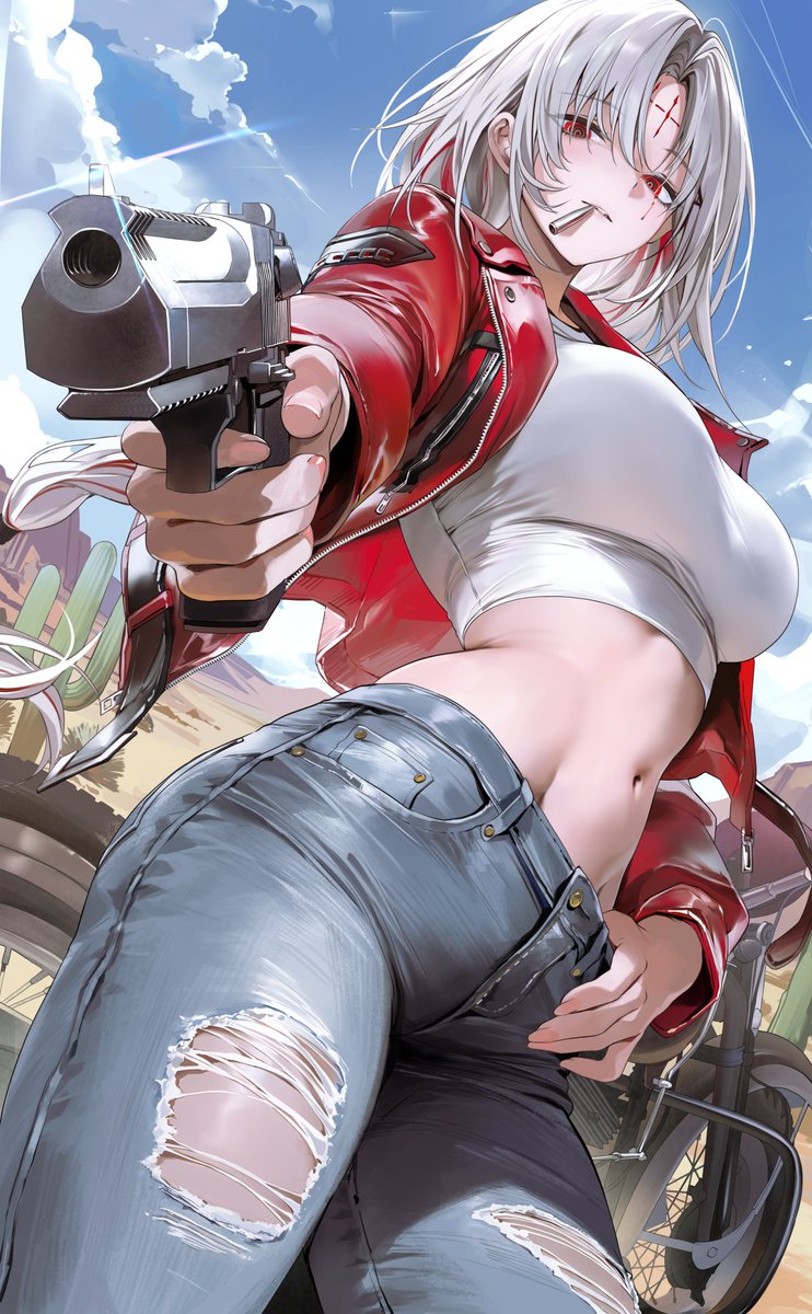 re0nnn's tweet photo. Adelyde from PGR really looks like a firearms expert! https://t.co/OFovn7Vhu0
