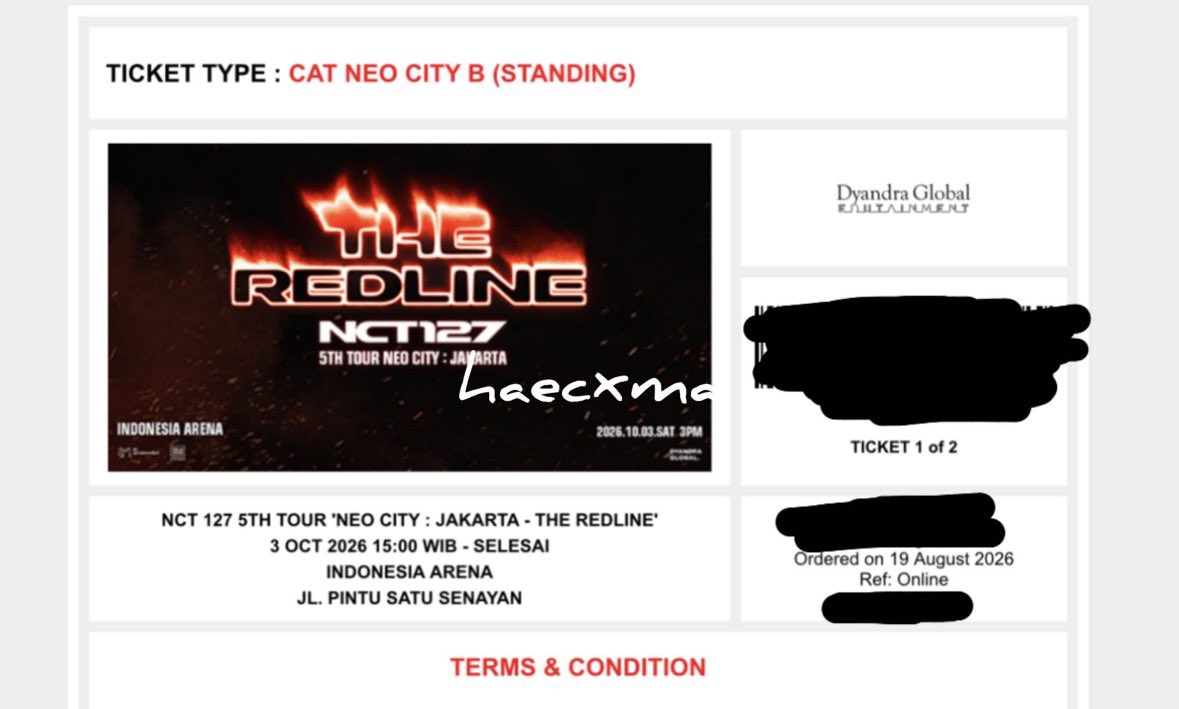 isswaaach's tweet photo. wts ⊹ want to sale tiket ‼️

NCT 127 5TH TOUR 'NEO CITY : JAKARTA - THE REDLINE

🌟CAT NEO CITY A & B (Standing)
💰4,600,000 IDR 

🌟CAT REDLINE
💰4,200,000 IDR

🌟CAT 1 
💰3,900,000 IDR

🌟CAT 6
💰1,900,000 IDR 

➰Secured 14.00, payment 14.01
➰Tiket pribadi
➰Langsung jadi fisik, aku juga nonton🤟🏻

dm for interest 🥁

Tags. info wts wtb jastip jaswar ts nct nct127 redline in jakarta nctzen ilichil konser 
#NCT태용 #redline