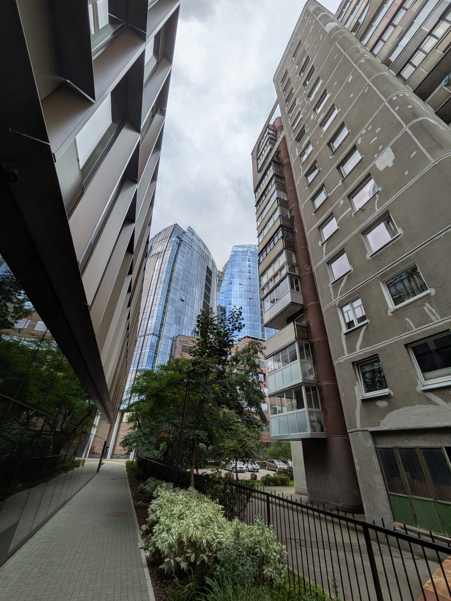And_Krasauskas's tweet photo. Soviet housing and modern offices are just 200 m away from the New City Hall (Town Hall) of Vilnius. https://t.co/2oOe04gPay
