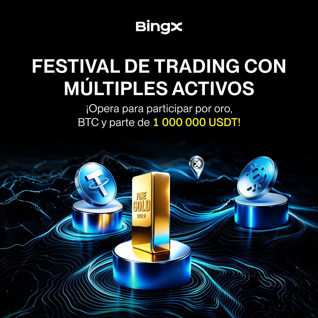 EllenIvanovic's tweet photo. Estuve viendo que se lanzó un festival de trading con Multi-Activos Trading en BingX: con pool de 1M USDT

Si haces 1000 USDT/día de volumen y calificas a recompensas en BTC y Oro. Los detalles están en la página. 

https://t.co/oneBGYQdCL

#BingX #MultiAssetTradingFestival https://t.co/MauvnFB99Y