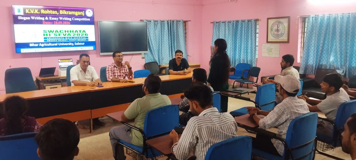 rohtaskvk's tweet photo. Organization of Slogan writing and Essay writing competition on "Swachhata Hi Seva" among RAWE students. https://t.co/V9DeoZ9lil