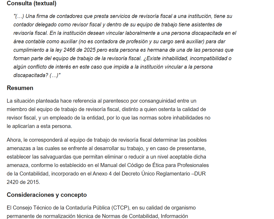 accounterweb's tweet photo. [#ActualidadContable] 🚨 Atención colegas: 

El @CTCP_ , en el Concepto 2026-225, analiza el parentesco dentro del equipo de Revisoría Fiscal y sus implicaciones frente a la independencia profesional.

https://t.co/XyWwdvfboO https://t.co/GxUC4jNXWQ