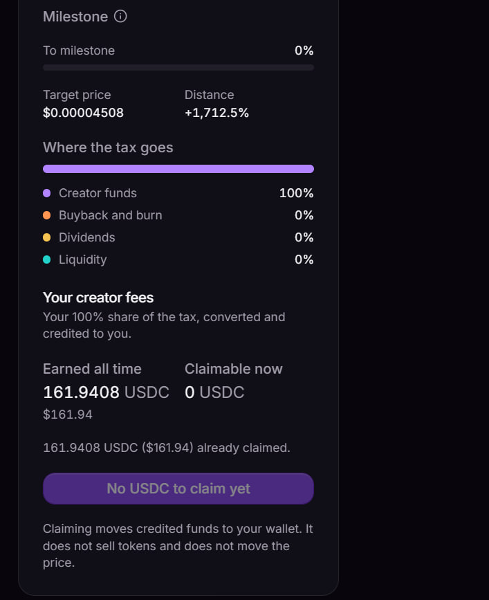 Gautamguptagg's tweet photo. I Made $160 in Just Few Minutes on @arc Launchpad

Here's the step:

1. Bridge $2–$5 worth of ARC USDC from any supported chain: https://t.co/OoMZRQtcbQ
2. Go to: https://t.co/gAh4OUuh1T
3. Connect your old EVM wallet
4. Create a token with a good name and attach a matching image. The token creation fee is $0.20.
5. In Advanced section, select a 2–4% Buy/Sell Tax and
Set Creator Fund to 100% and everything else to 0% (check the screenshot)

Tips 👇

- Try using an old, active on-chain wallet - I used a wallet from 2018.
- If it doesn’t work the first time, try creating 4–7 meme coins with same old wallet or diff old wallet with unique token name.
- Use a good name, description, and matching image for your token.

You may also potentially qualify for the upcoming $ARC airdrop, since you’re bridging, creating tokens, and making transactions.

⚠️ Note: This isn’t guaranteed to work for everyone, but it’s worth trying.