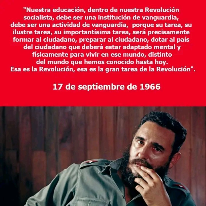 WalterNoris's tweet photo. La educación es "la gran tarea de la Revolución" y la asumimos hoy con dignidad y el mayor de nuestros esfuerzos. En #Camagüey #LaPatriaSeDefiende también desde las aulas "desafiando poderosas fuerzas dominantes dentro y fuera del ámbito social y nacional". 
🇨🇺 #100AñosConFidel https://t.co/3QuBrLfpmq