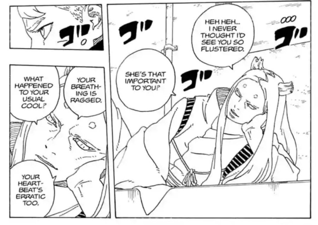 naruhinaluvrx's tweet photo. "Hey Boruto. Your sister could die" vs "Hey Boruto. Sarada could die." https://t.co/IOO6tqhWzV