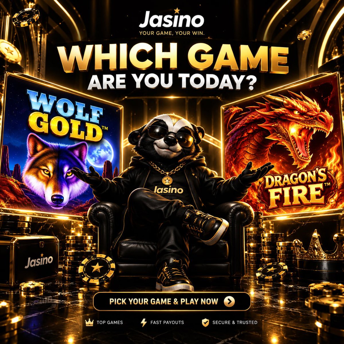jasinoofficial's tweet photo. 🐺 WOLF GOLD or 🐲 DRAGON’S FIRE?

Your game. Your choice. Your moment. 🎰🔥
Which one are you playing today? 👀

👇 Pick your game:
🐺 Wolf Gold
🐲 Dragon’s Fire

#Jasino #Casino #Slots #OnlineCasino #SlotGames #Jackpot #Gaming https://t.co/IWhUIe4DpV